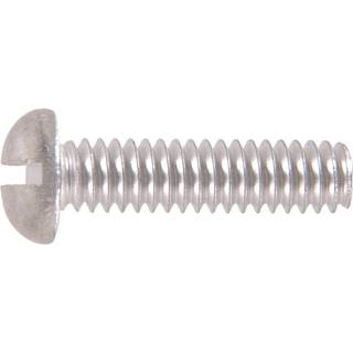 Hillman 1132 Aluminium Runde hoved Slidsede maskinskrue 1/4-20 x 1 tommer 18-pack