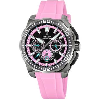 Festina F20725/2 Herren-Chronograph Schwarz/Rosafarben