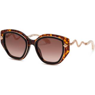 Roberto Cavalli Kvinde SRC096M 09TC Solbriller Acetat Sort Brun Sommerfugl Normal Skygge