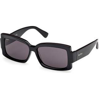 Max Mara Kvinde MM0140 LEE-3 01A Solbriller Acetat Sort Røg Firkantet Normal