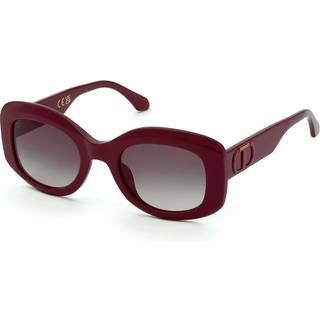 Twinset Kvinde STW098 08LA Solbriller Acetat Bordeaux Brun Geometrisk Normal Skygge