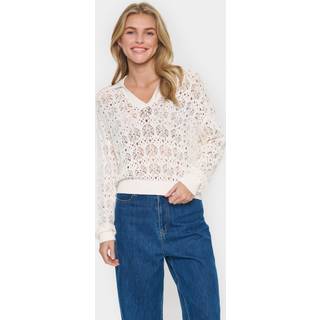 Saint Tropez Junasz Polo Pullover Strik 30513927 Ice (LARGE)