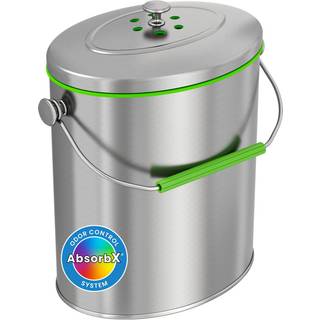 Itouchless ecowise rustfrit stål kompost bin køkken bordplade 1