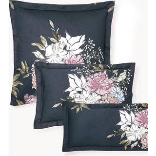Bomuldssatin-pudebetræk Margot med blomsterprint