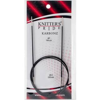 Knitter's Pride-Karbonz Faste cirkulære nåle 40 """" Størrelse 0/2mm