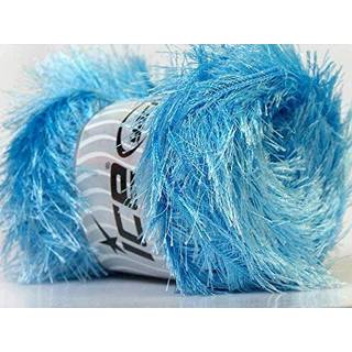 100 gram lyseblå øjenvipper garn is sjov pels