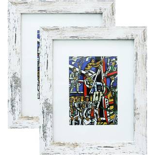 ANFOTO FOTO BILLEDER RAMME 8X10 HVID TRÆ KOR STYLE 2 PAKK