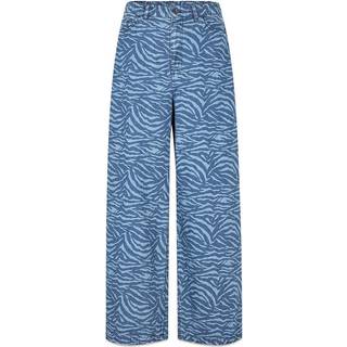 MaseMD Print Bukser, Blue Zebra, XS