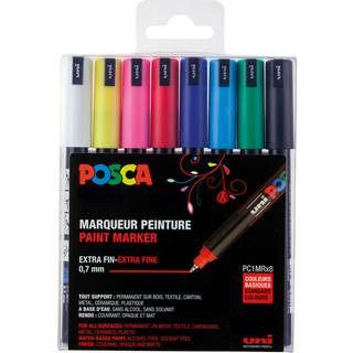 Uni Posca 1MR paintmarker 0,7mm 8stk