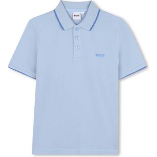 BOSS BOSS Blue Logo Short Sleeve Pique Polo Shirt