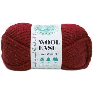 Lion Brand Yarn 640-306 Uld-let tyk og hurtig garn 1-pakke Poinsettia