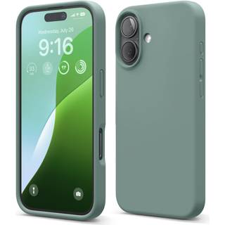 Elago kompatibel med iPhone 16 Case Premium Liquid Silicone Case Full Body Protective Cover Shockproof Slim Phone Case Anti-Scratch Soft Microfib