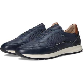Pikolinostil mænd. M2B-6284C1 Sneakers i læder Getafe navy (42), Fast, Blonder, Casual, Blå