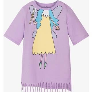 Stella McCartney Kids Printed cotton jersey dress - purple - Y 10
