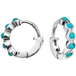 Kanya Turquoise øreringe - sølv