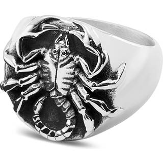 Sølvfarvet Skorpion Signetring