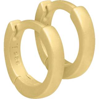 Mai, 10 mm. creoler i sandblæst forgyldt sterling sølv med kliklås