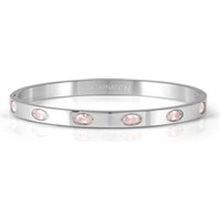 Nomination Pretty Bangles Silver Pink Oval Crystal Large Bangle - 6.3 x 5.5 cm