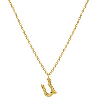 Maanesten Halskæde - U Alphabet - Gold Colour