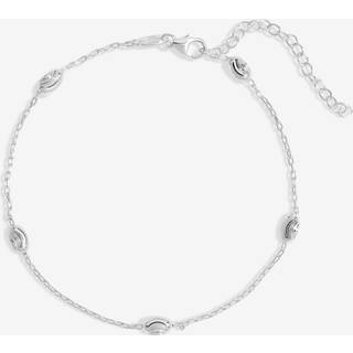 Simply Silver 925 Polished Textured Nugget Chain Braceleten