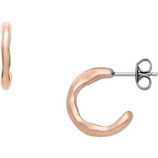 Skagen Moderne Stak Rose Gold-Tone Stainless Steel Hoop Ladies Earrings SKJ1873791