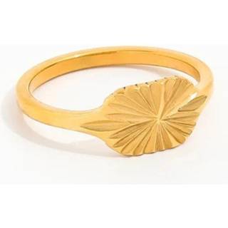 Muun Studios Sun signet Retangle Ring 18K Guldbelagt R060 - Guld - L