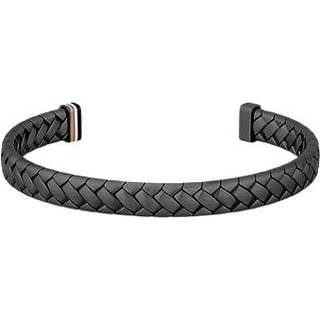 BOSS Herringbone Bracelet Cuff Black