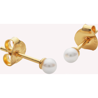 Pearl Øreringe, Gold Plated