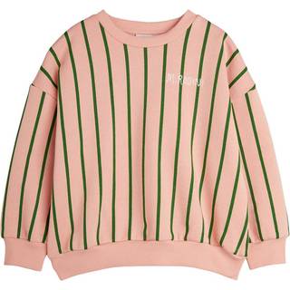 Mini Rodini GOTS Vertical Stripe Aop Sweatshirt Pink 92/98 cm  Lyserød  92/98 cm  Unisex