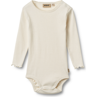Regitze Langærmet Rib Body, Ivory, 74 cm
