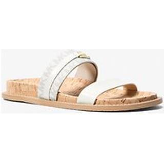 MK Mandy Signature Logo Flat Sandal - Natural - Michael Kors - EU 37