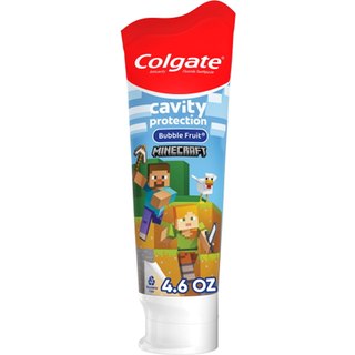 Colgate b?rn tandpasta med anticavity fluorid minecraft mild frugtsmag 4,6 oz 1pk