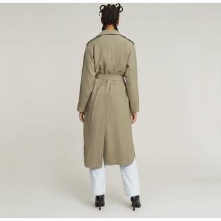 Fluid Trench Coat - Green - Women