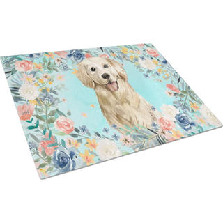 Caroline's Treasures CK3425LCB Golden Retriever Glass Cutting Board Stor dekorativt tempereret glas Køkkenskæring og serveringsplade Stor i stor