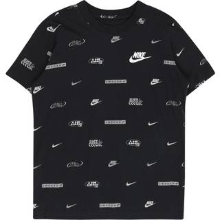 Nike Sportswear All Over Print T-Shirt Junior, Black - 7-8Y