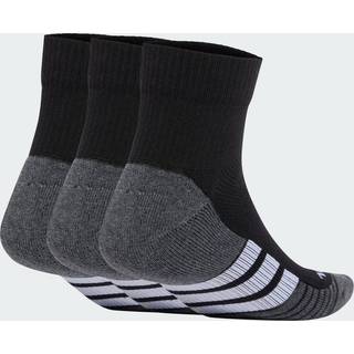 Performance CLIMACOOL Cushioned Quarter sokker, 3 par - Black / White - 46-48