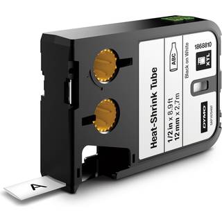 Tube XTL 12mm x 2,7m heat-shrink sort på hvid