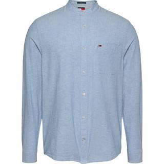TJM LINEN MIX BAND COLLAR SHIRT