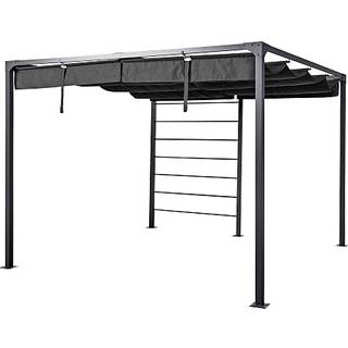 Bali pergola alu stel med sort cover