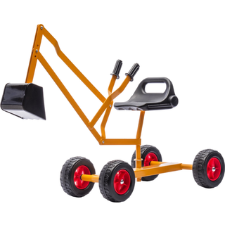 MegaLeg Metal Gravemaskine HQ3 med hjul til børn, Orange