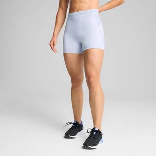 Women&#39;s Puma LACE High-Waisted 5&#34; Short Tights, Blue, Size XL, Clothing - Cool Weather - XL
