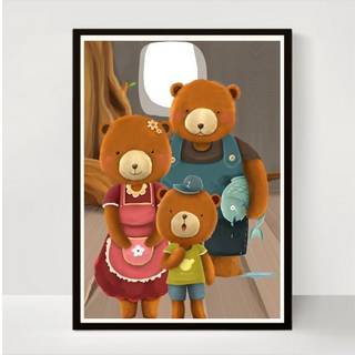 Abcleg Plakat - Guldlok og bjørnene A3