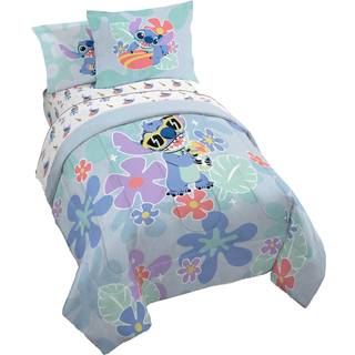 Jay Franco Disney Lilo og Stitch Twin Size Dyne Set - 5 stykker sengetøj inkluderer ark sæt & pudebetræk - super blød tropisk sengetøj