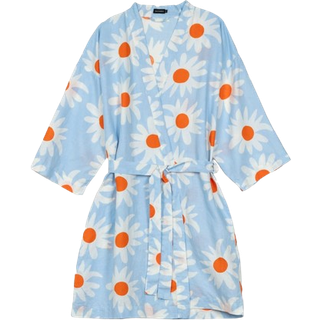 Marimekko Rakastaa ei rakasta morgenkåbe Orange-Off-white-light blue