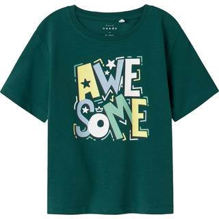Name It T-shirt Forest Biome Awesome Med Farverigt Print