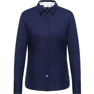 shirt-blouse in navy plain