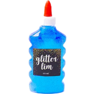 Glitter lim - 177ml blå laser