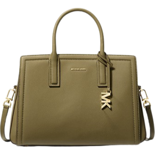 MK Laila Medium Leather Satchel - Green - Michael Kors - ONE SIZE