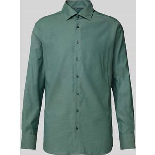MODERN FIT Shirt in dark green structured