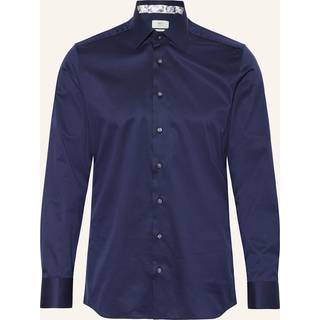 SLIM FIT Luxury Shirt in dark blue plain